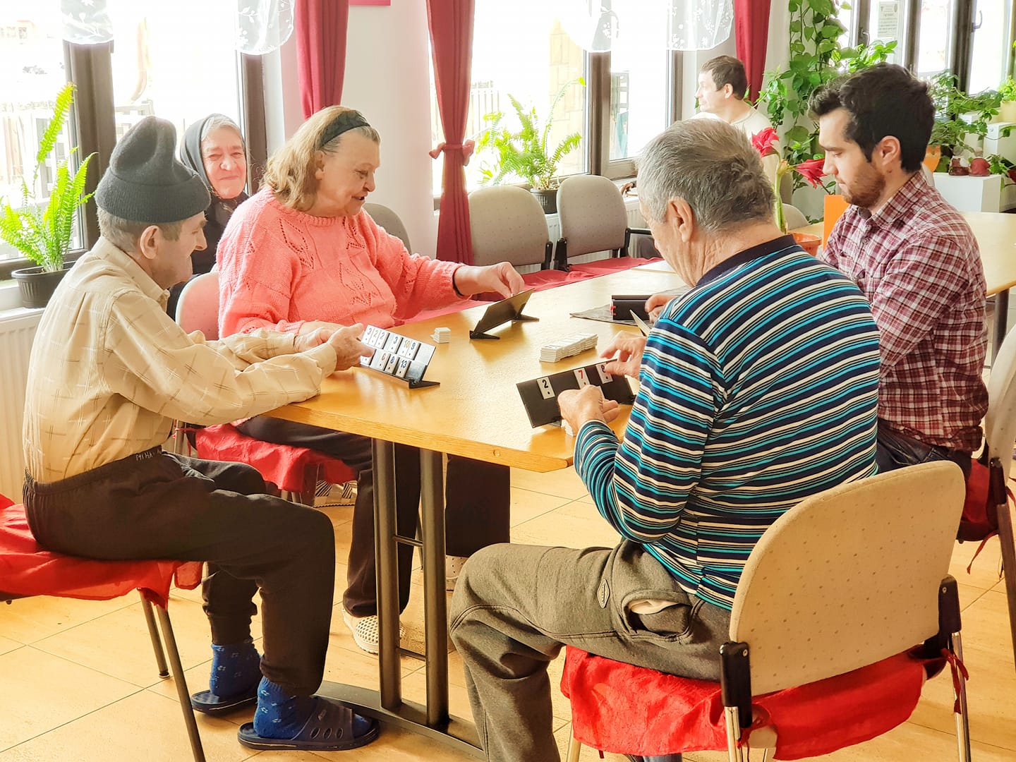caminul asv batranii joaca table